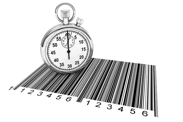 StopWatch with bar code — Stock Photo, Image