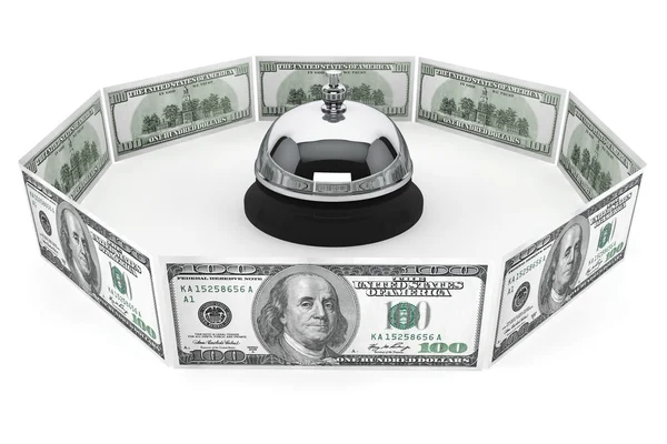 Dollars and Service Bell — Stock Photo, Image