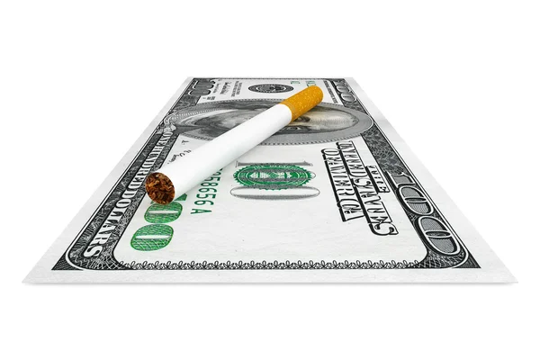 Dollars banknotes with Cigarette — Stock Photo, Image