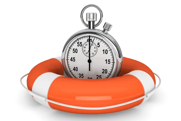 StopWatch with Life Buoy — Stock Photo, Image