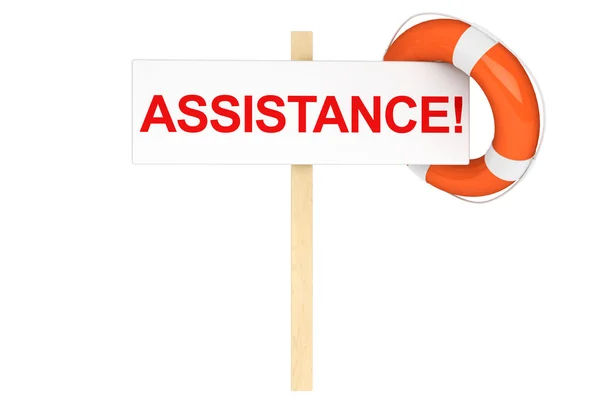 Life Buoy with assistance sign — Stock Photo, Image