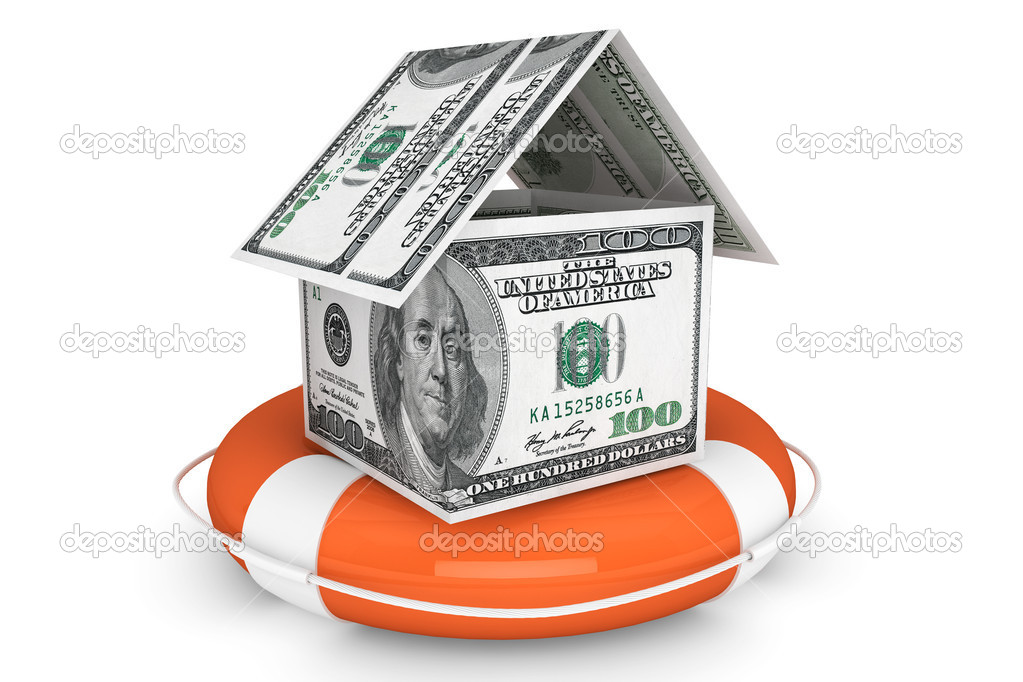 Dollars House with Life Buoy