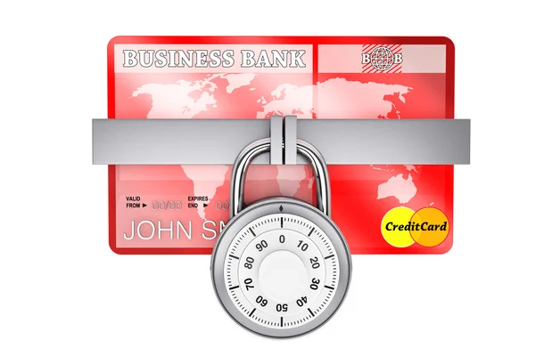 Credit Card with Lock — Stock Photo, Image