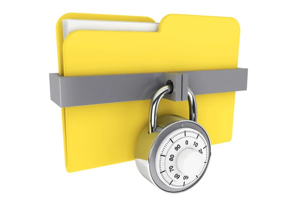 Folder with Lock — Stock Photo, Image