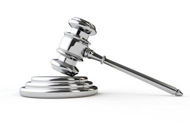Silver justice gavel clipart