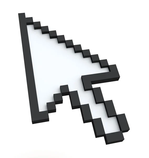 Pixelated 3d arrow — Stock Photo, Image
