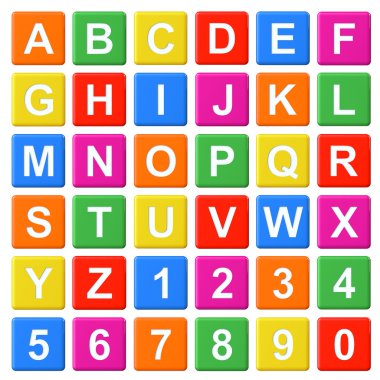 Alphabet bebek blokları