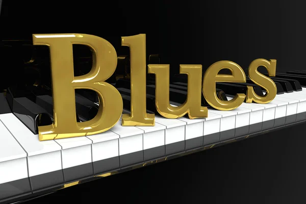 Golden Blues Sign — Stock Photo, Image