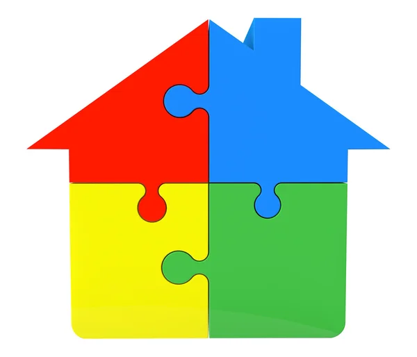 House from puzzles — Stock Photo, Image