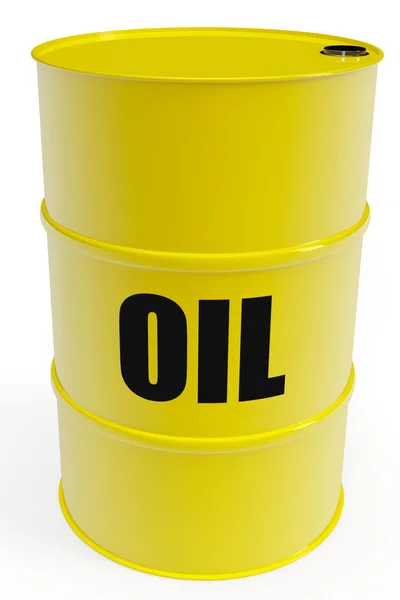 Barril de petróleo amarillo — Foto de Stock