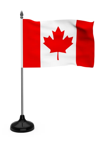 Bandeira do Canadá com suporte — Fotografia de Stock