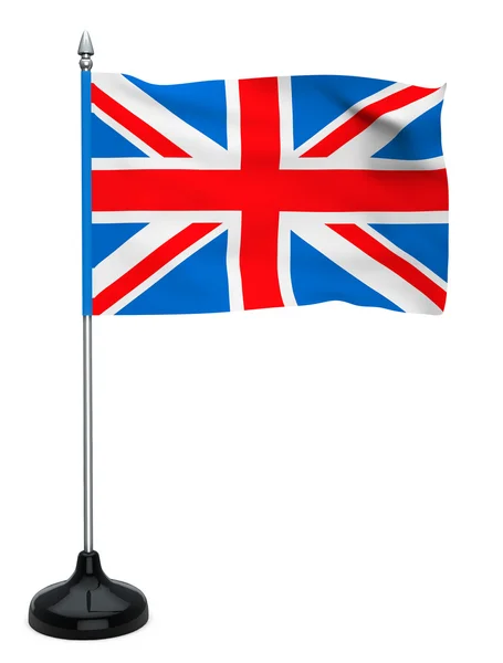 Flag of The United Kingdom with flagpole — Stock Photo, Image