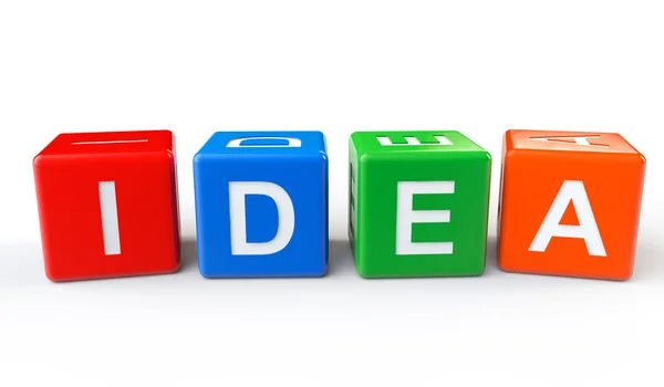 Cubes with Idea sign — Stock Photo, Image