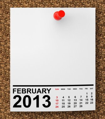 Takvim Şubat 2013