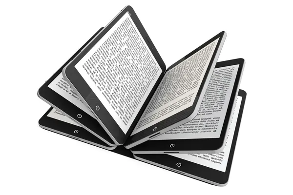 Tablet PC as Book pages — Stock Photo, Image