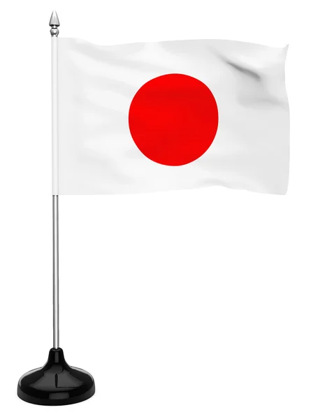 Bandeira do Japão com mastro de bandeira — Fotografia de Stock