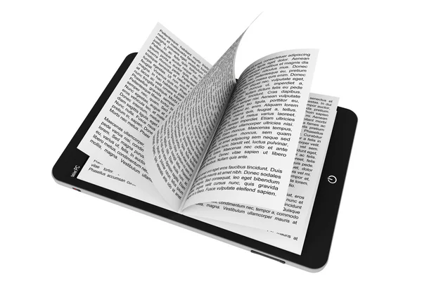 Book from Tablet PC — Stock Photo, Image