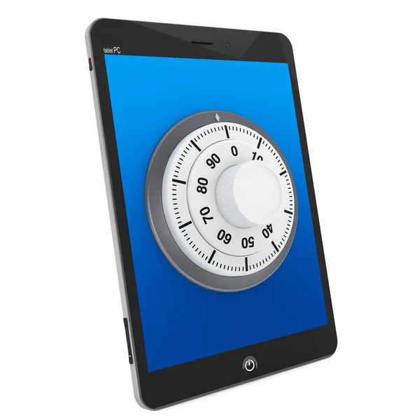 Tablet PC con blocco — Foto Stock