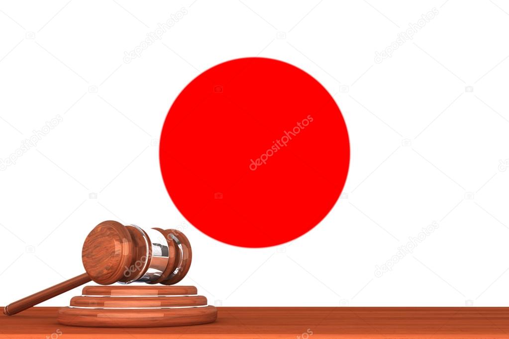 Gavel with Flag Of Japan