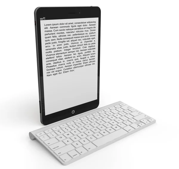 Clavier sans fil avec tablette PC — Photo