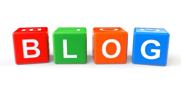 Cubes Blocks with Blog sign — Stock Photo, Image
