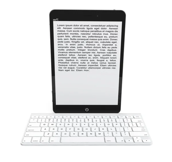 Clavier sans fil avec tablette PC — Photo