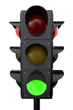 3D render trafik ışıkları