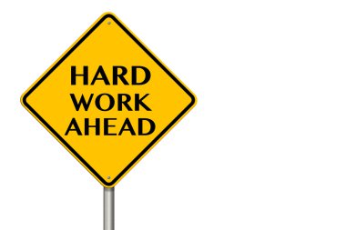 sıkı çalışma öncesinde trafik işaretleri