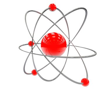 Orbital model of atom clipart
