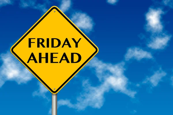 Friday Ahead traffic sign — Stock Photo, Image