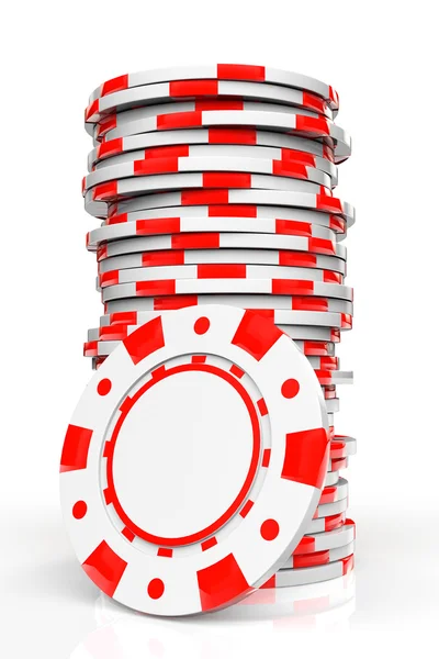 Red Casino Chips — Stock Photo, Image