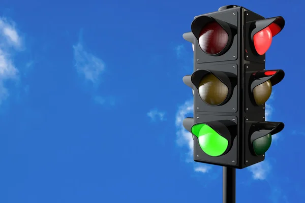 3d render semáforos — Fotografia de Stock