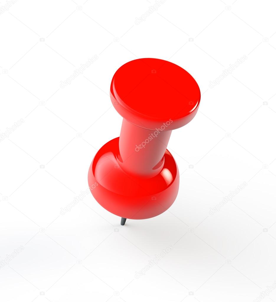 Red paper push Pin