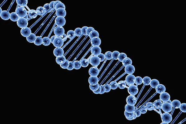 在蓝色的 dna 结构 — 图库照片