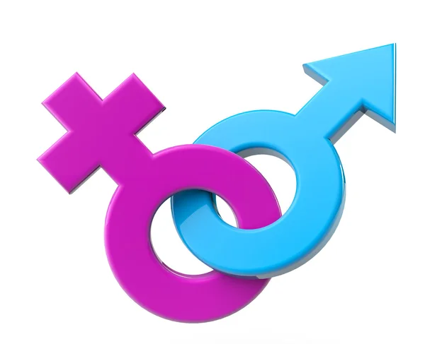Manligt och kvinnligt kön symbol — Stockfoto