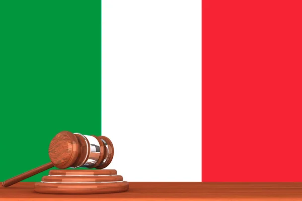 意大利国旗的木槌 — 图库照片