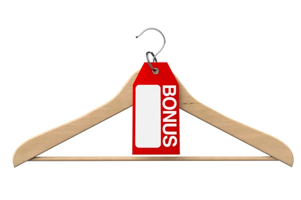 Coat Hanger with Bonus Tag — Stock Photo, Image