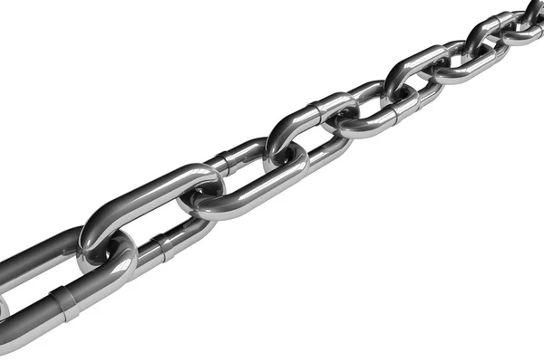 Closeup Chrome Chain — Stock Photo, Image