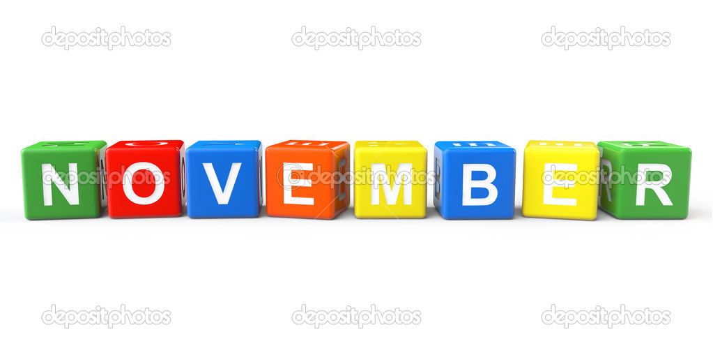 Cubes with November sign