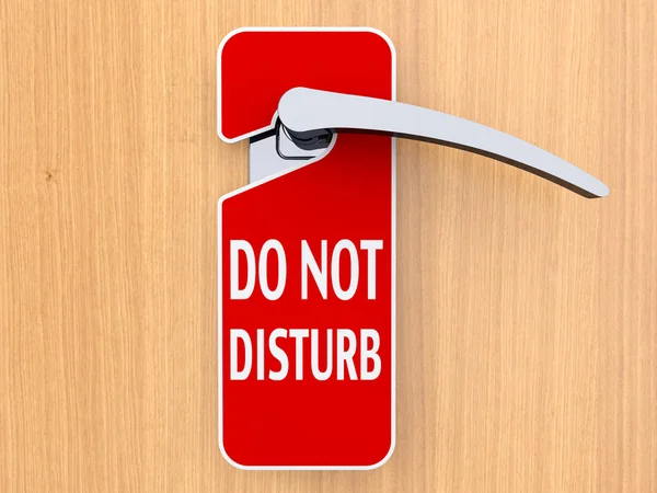 Do not disturb sign hanging on door — Stock Photo, Image