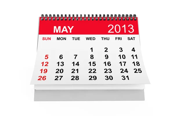 Calendario maggio 2013 — Foto Stock