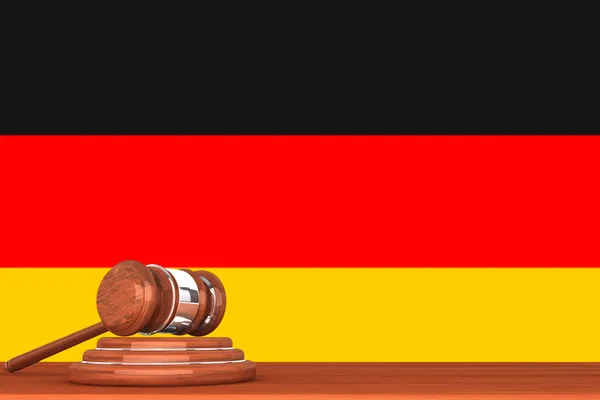 Martillo con Bandera de Alemania —  Fotos de Stock