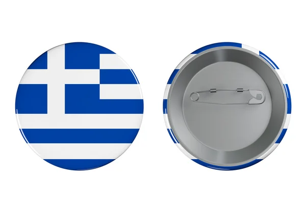 Abzeichen mit griechischer Flagge — Stockfoto
