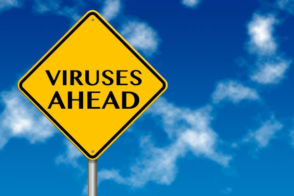 Virussen vooruit verkeersbord — Stockfoto