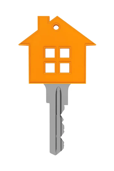 Orange house with key — Stock Photo, Image