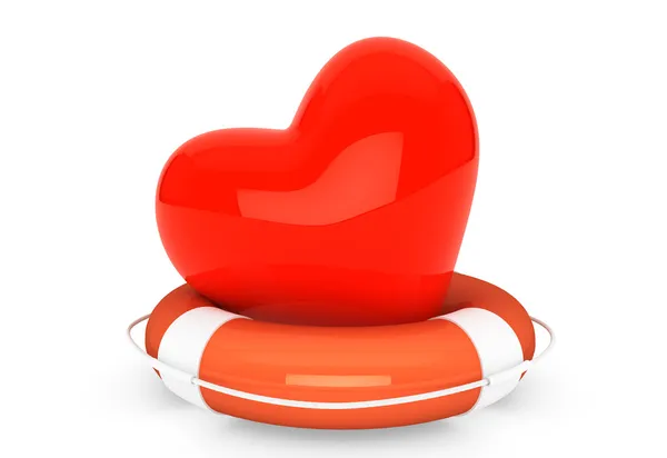 Life Buoy for the heart — Stock Photo, Image