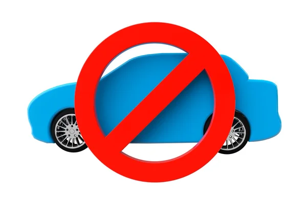 Samochody nie wolno koncepcji. samochód symbol nie wolno — Zdjęcie stockowe
