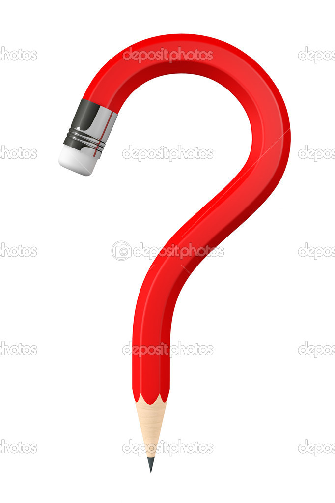 Red Pencil question mark