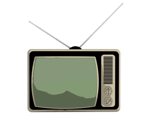Klasický kreslený vintage tv — Stock fotografie