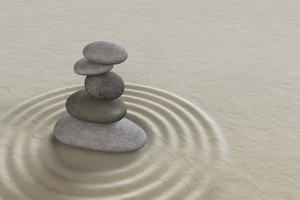 Zen garden meditation stone — Stock Photo, Image